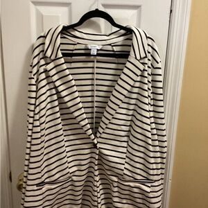 Old Navy Black and White Striped Blazer